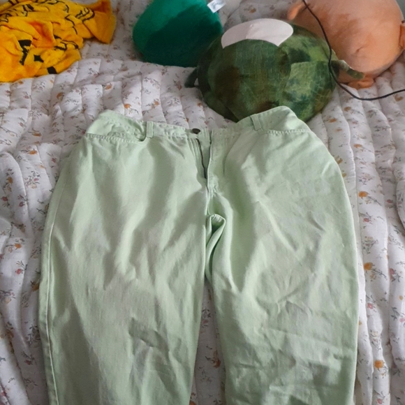 Mint green size 12 brand Talbots skinny jeans - Picture 1 of 2